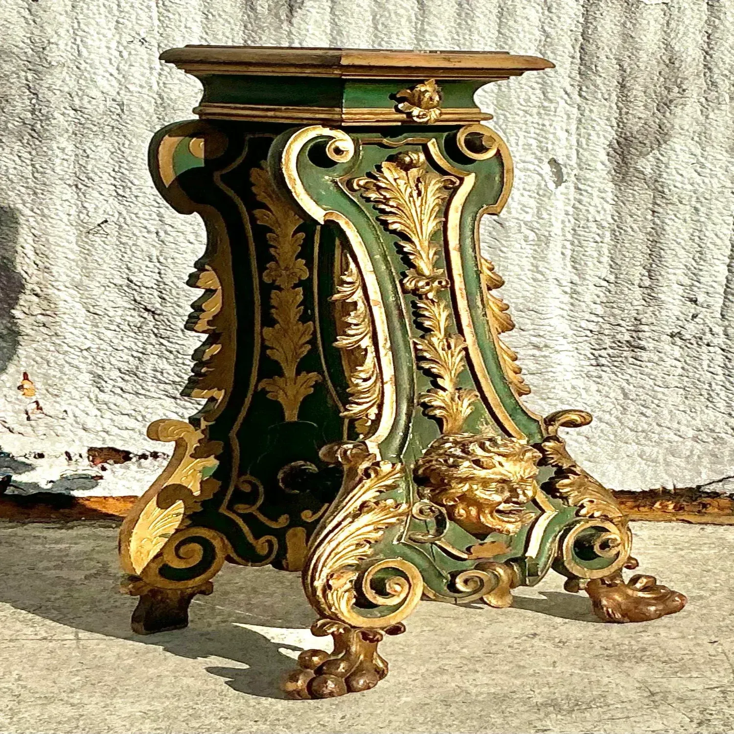 Vintage 19th Century Regency Gilt Painted Pedestal — additional photo 8