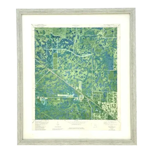 Vintage 50s Topographical Map of the Florida Keys — additional photo 1