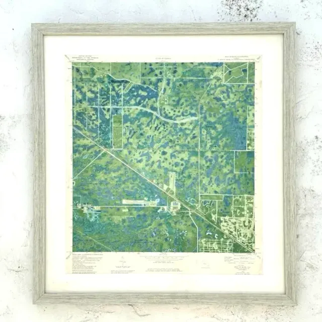 Vintage 50s Topographical Map of the Florida Keys — additional photo 2