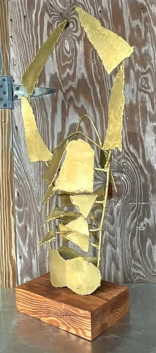Vintage a Boho Torch Cut Steele Lobster Sculpture
