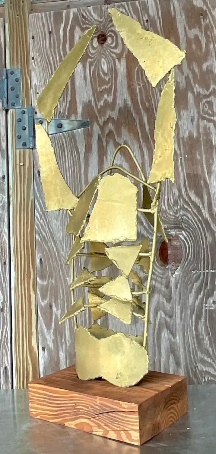 Vintage a Boho Torch Cut Steele Lobster Sculpture — additional photo 3