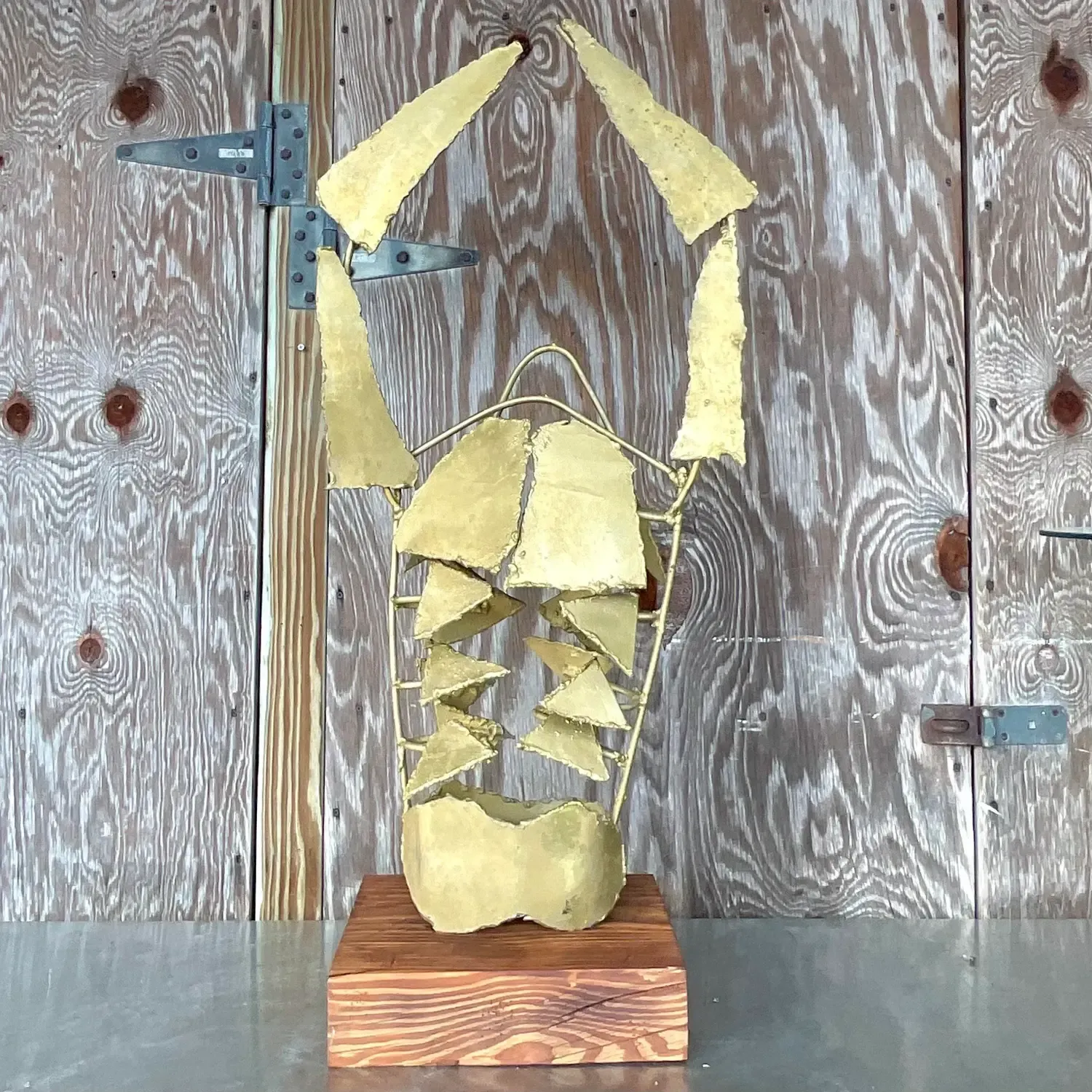 Vintage a Boho Torch Cut Steele Lobster Sculpture — additional photo 6