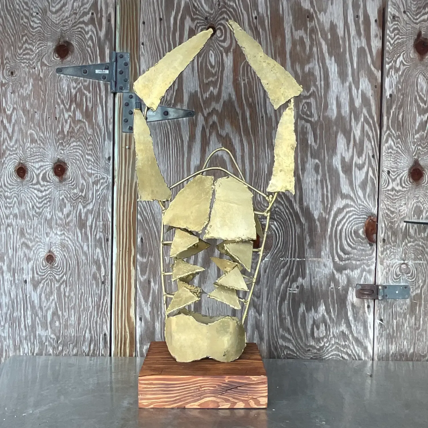 Vintage a Boho Torch Cut Steele Lobster Sculpture — additional photo 7