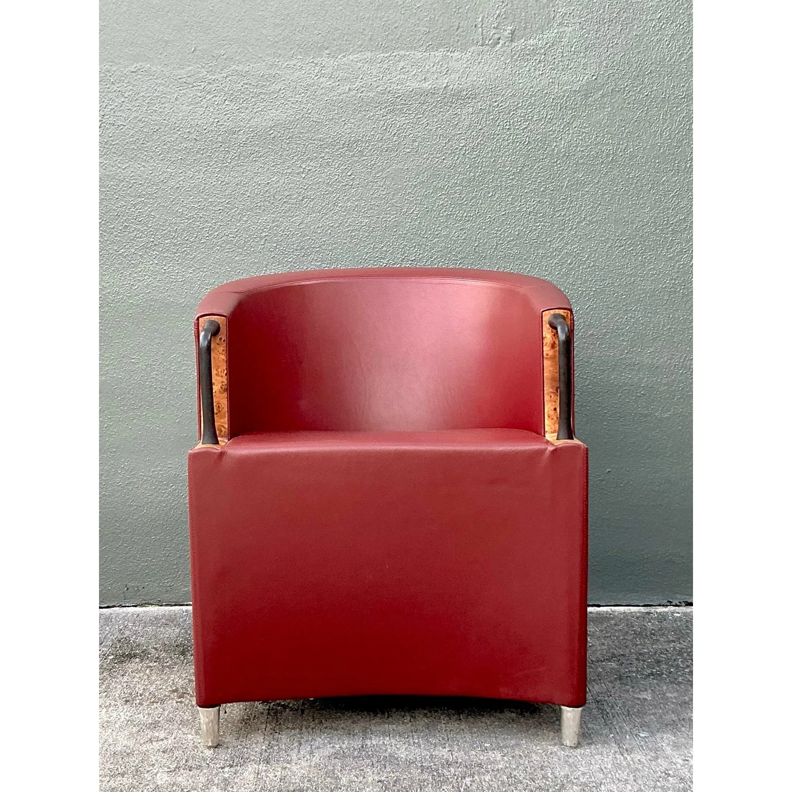 Vintage a Italian Paola Piva for B&b Italia “Artema” Leather Lounge Chair — additional photo 2
