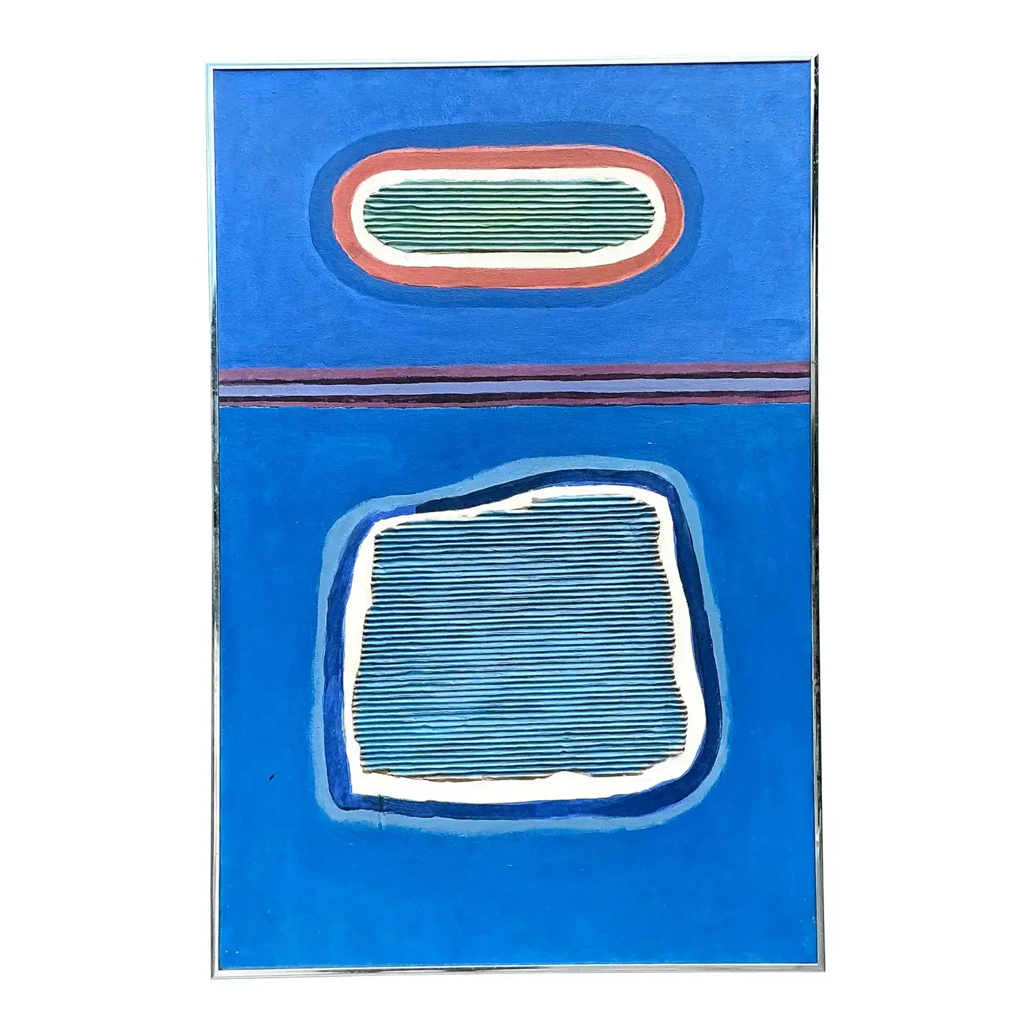 Vintage Aboriginal Mixed Media Abstract on Canvas — additional photo 1