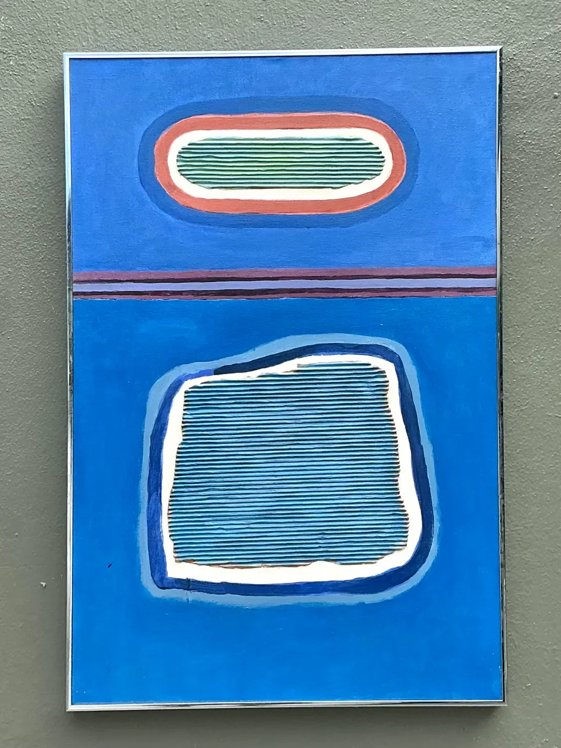 Vintage Aboriginal Mixed Media Abstract on Canvas — additional photo 2