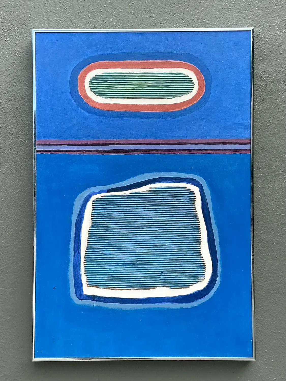 Vintage Aboriginal Mixed Media Abstract on Canvas — additional photo 3