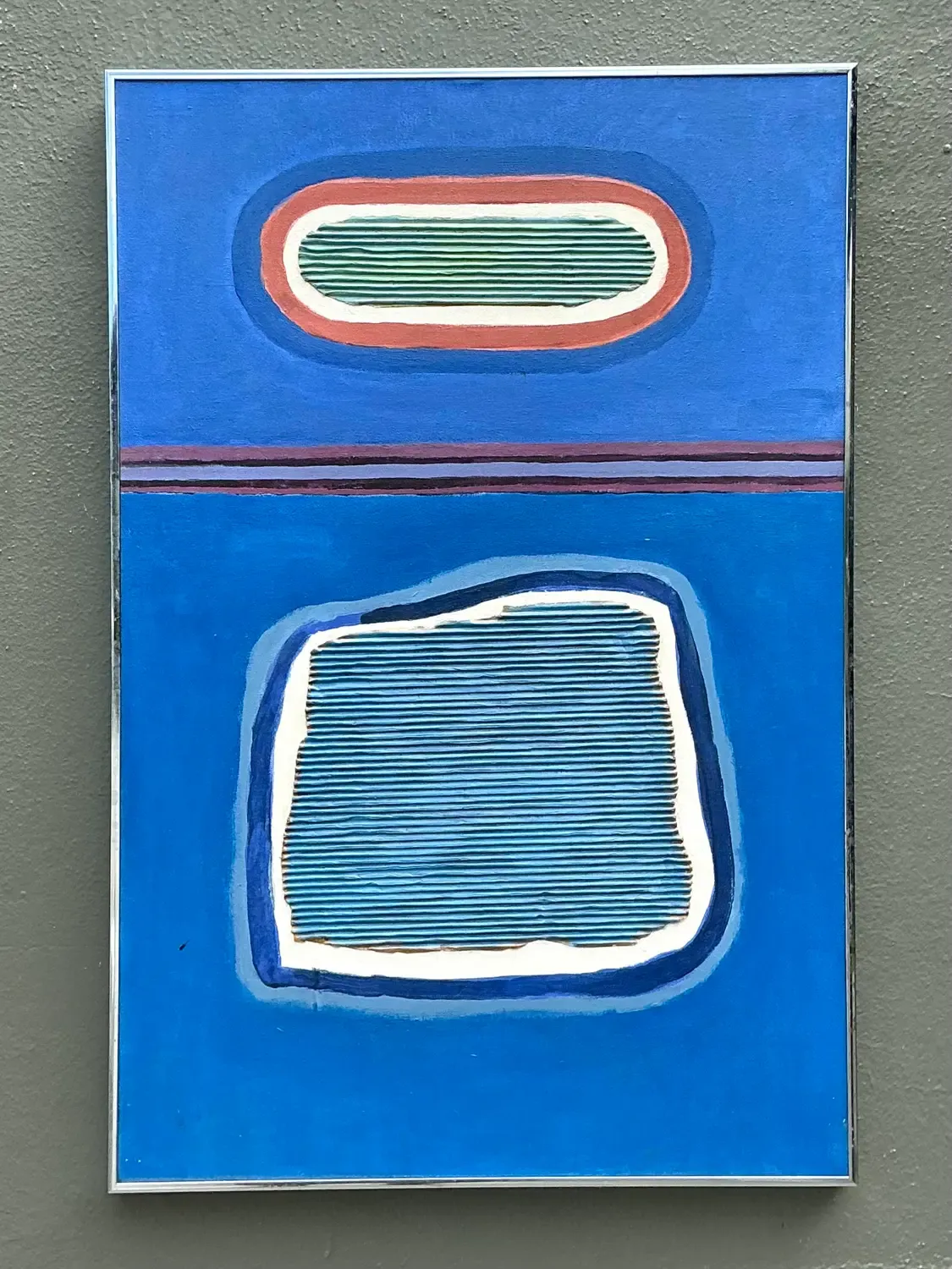 Vintage Aboriginal Mixed Media Abstract on Canvas — additional photo 4