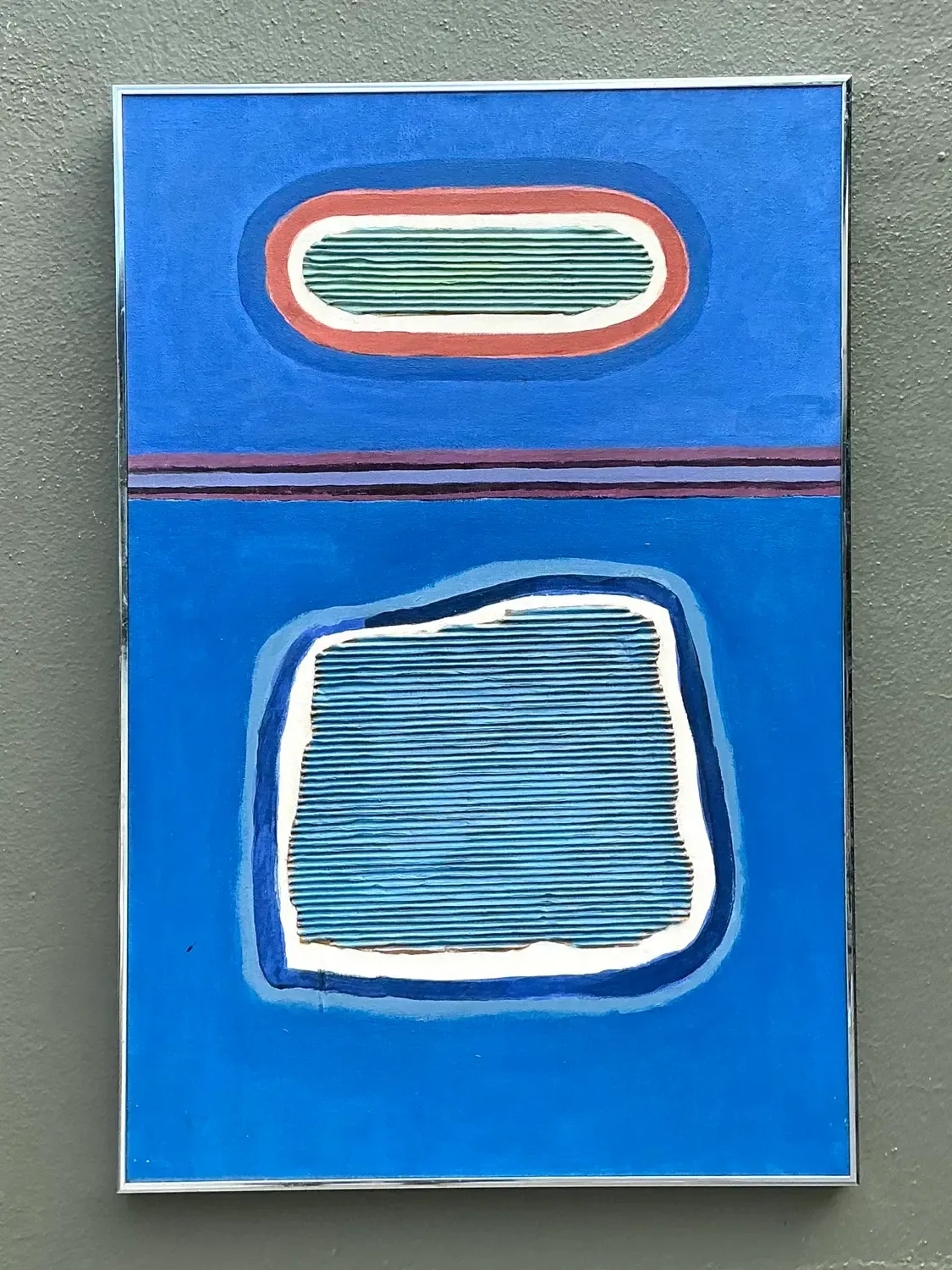 Vintage Aboriginal Mixed Media Abstract on Canvas — additional photo 6