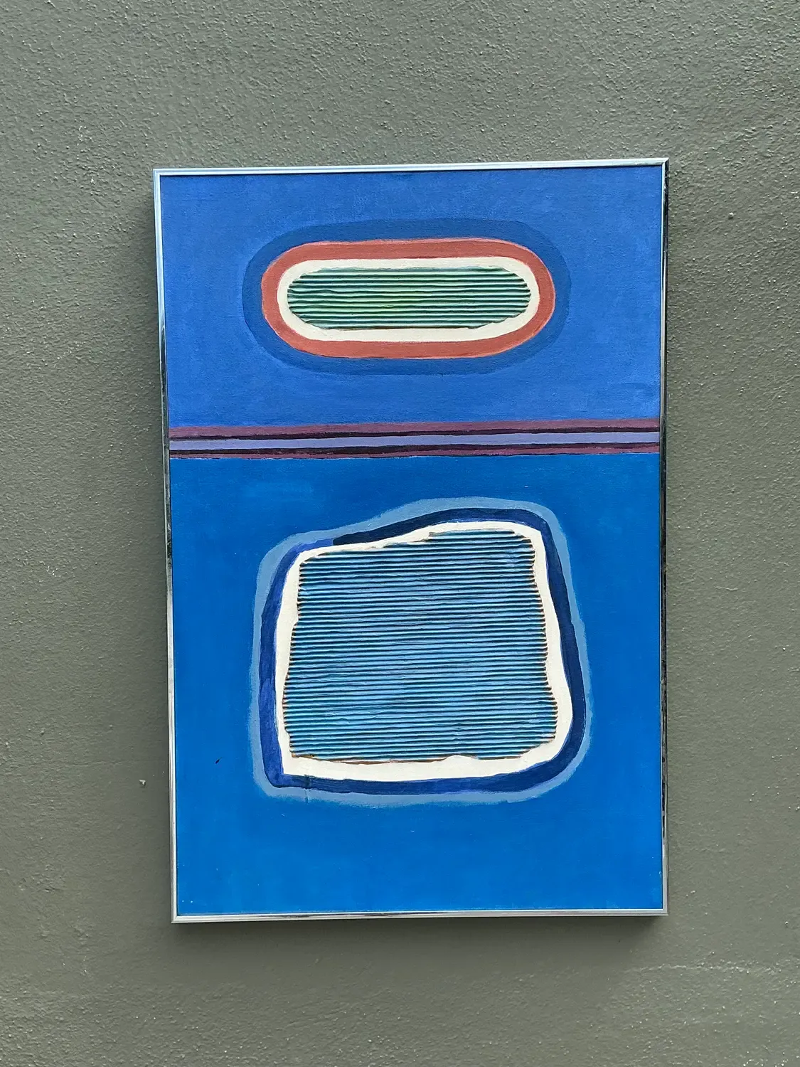 Vintage Aboriginal Mixed Media Abstract on Canvas — additional photo 8