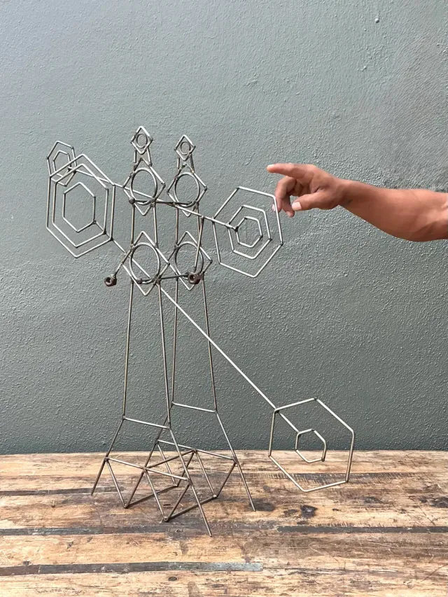 Vintage Abstract Geometric Kinetic Sculpture — additional photo 2