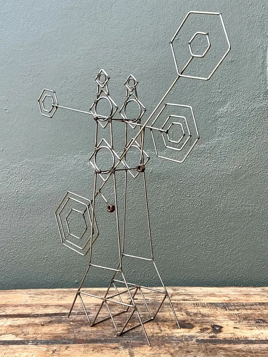 Vintage Abstract Geometric Kinetic Sculpture — additional photo 3