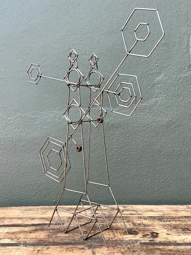 Vintage Abstract Geometric Kinetic Sculpture — additional photo 3