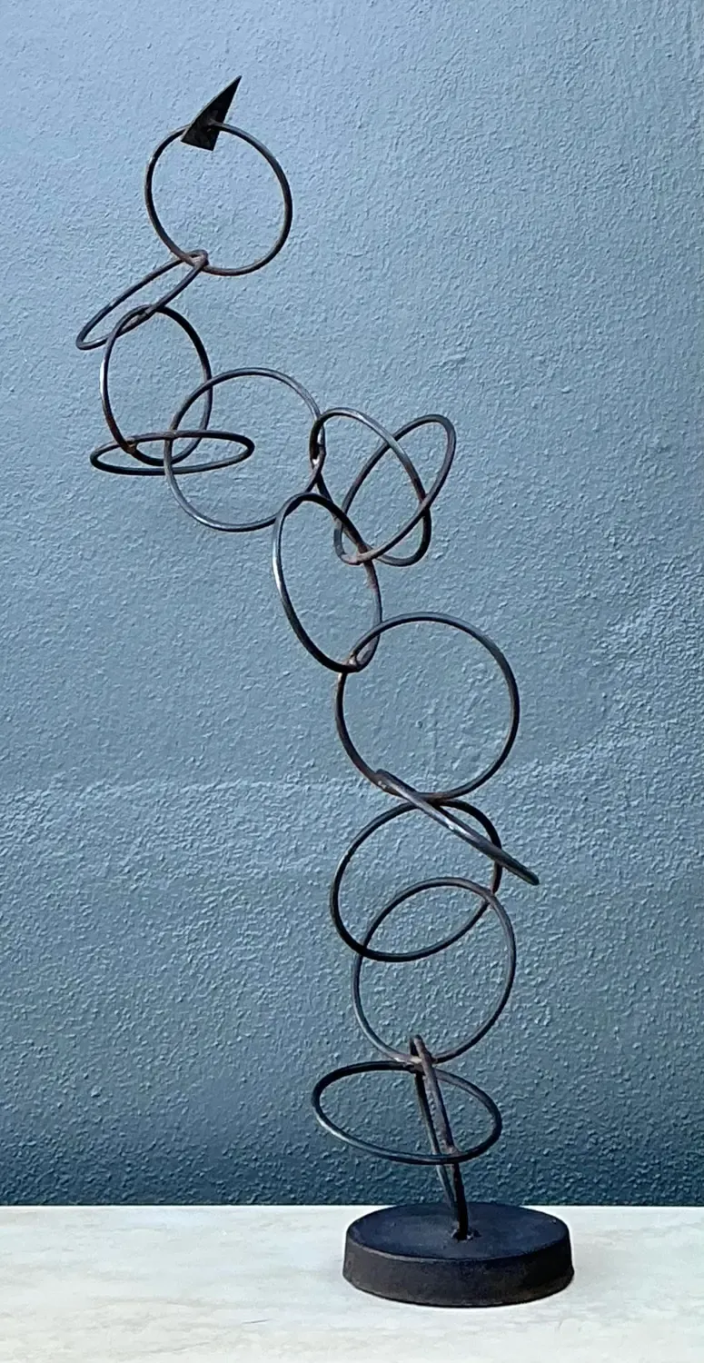 Vintage Abstract Geometric Rings Sculpture Z — additional photo 6