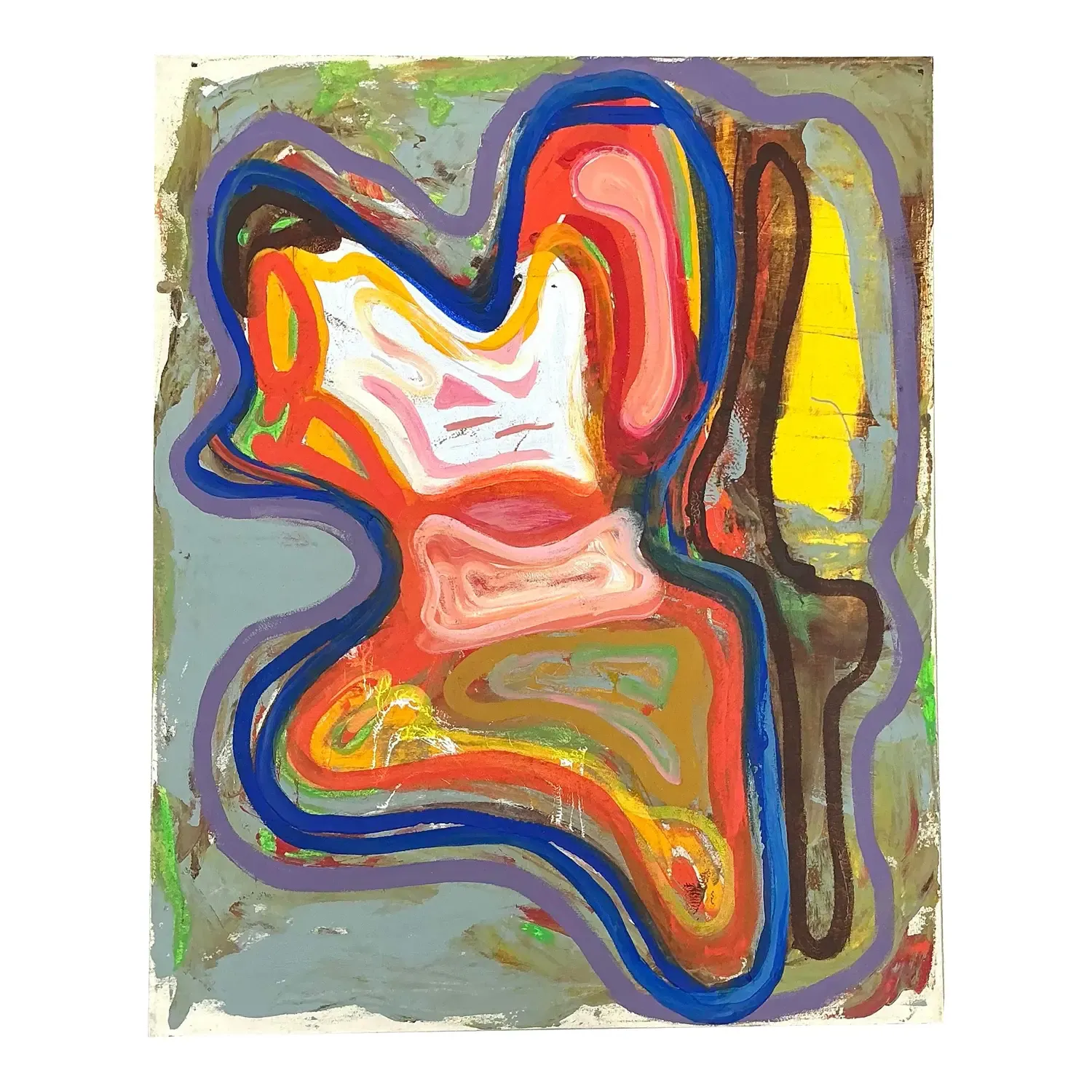 Vintage Abstract Original Oil Painting on Canvas — additional photo 1