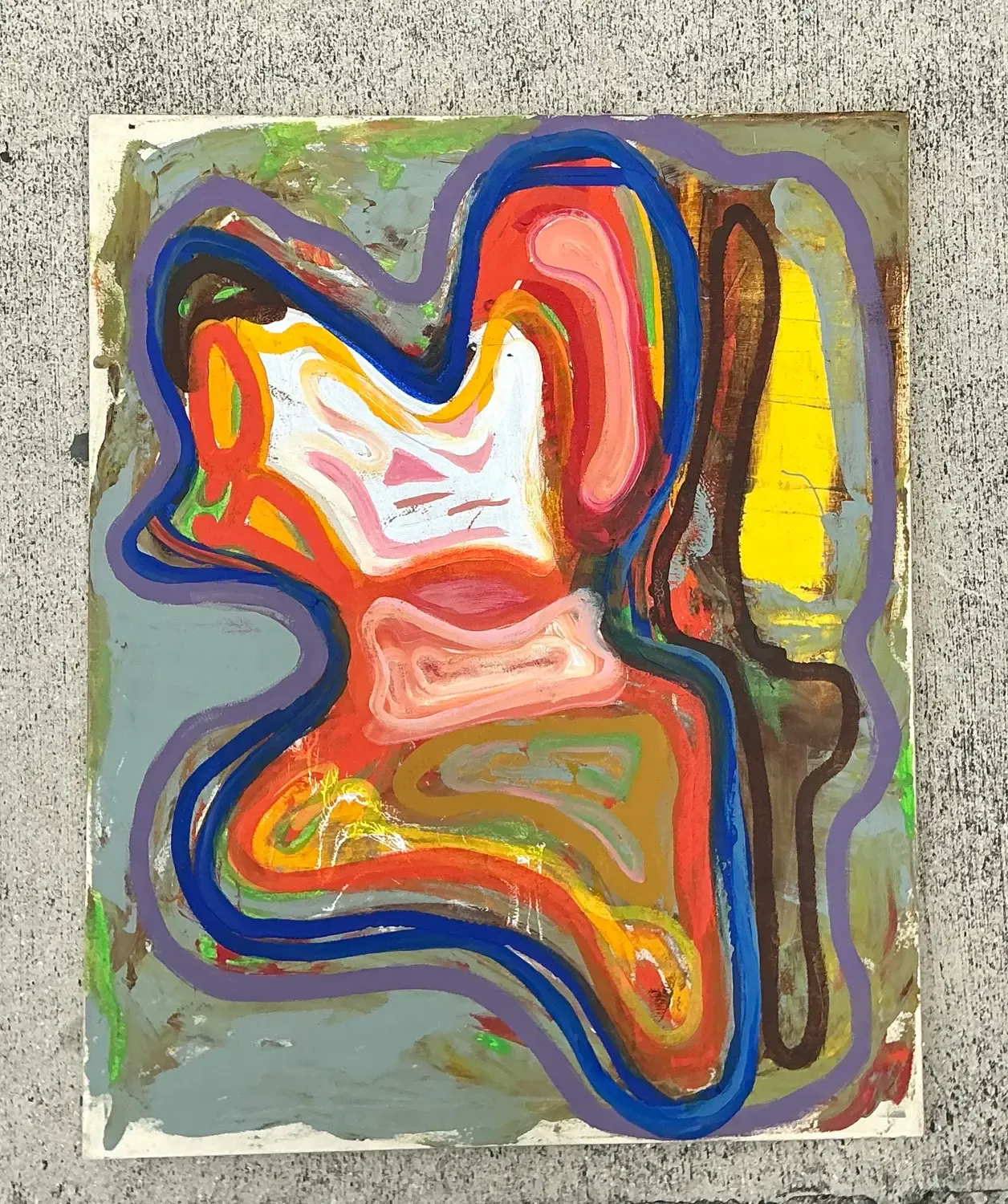Vintage Abstract Original Oil Painting on Canvas — additional photo 2