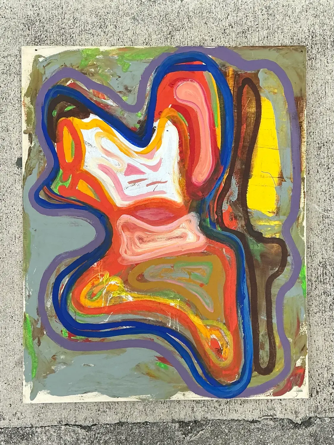 Vintage Abstract Original Oil Painting on Canvas — additional photo 3