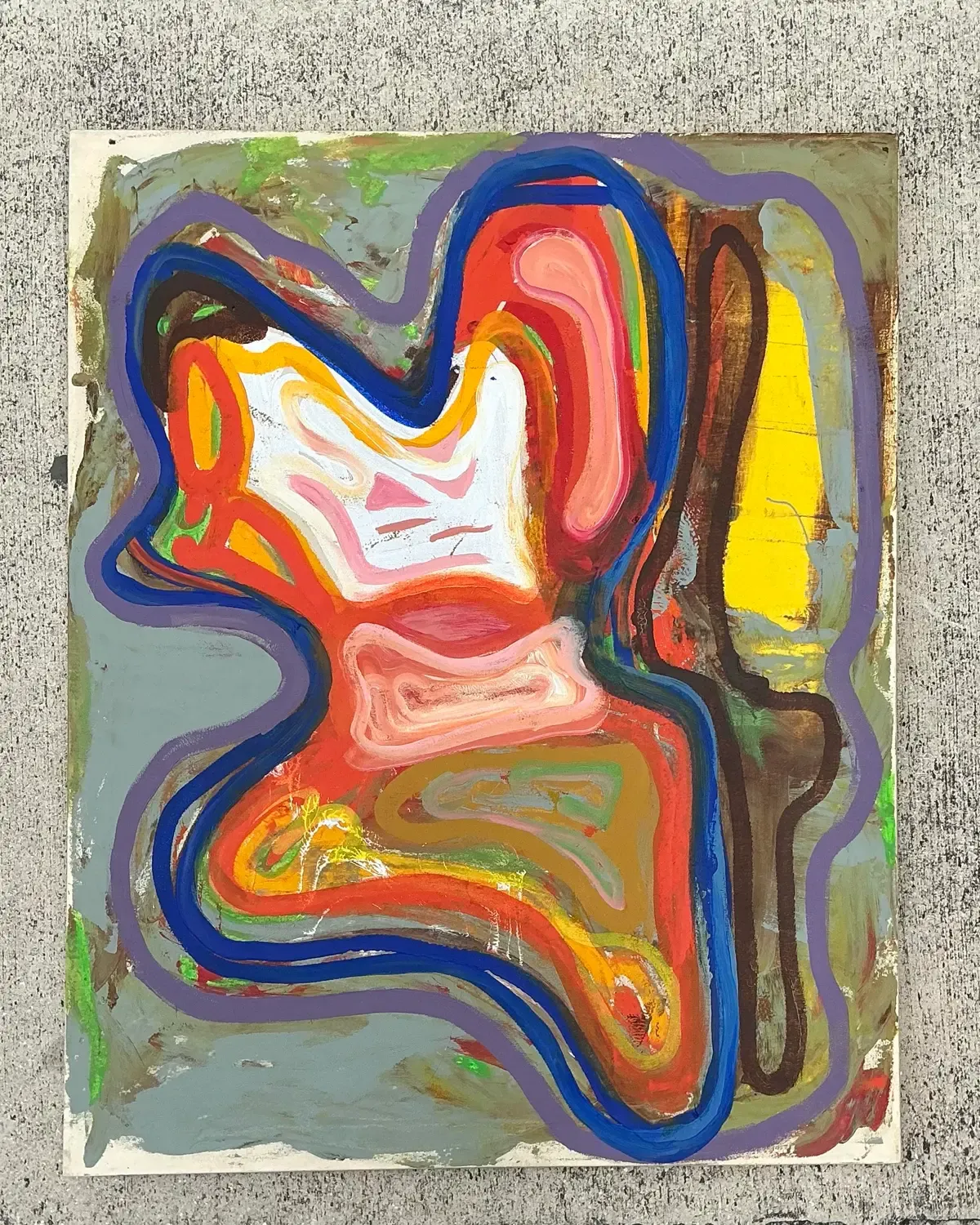 Vintage Abstract Original Oil Painting on Canvas — additional photo 4