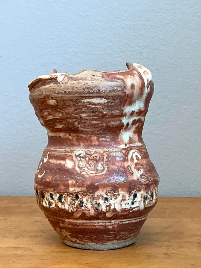 Vintage Abstract Studio Pottery Vase — additional photo 1