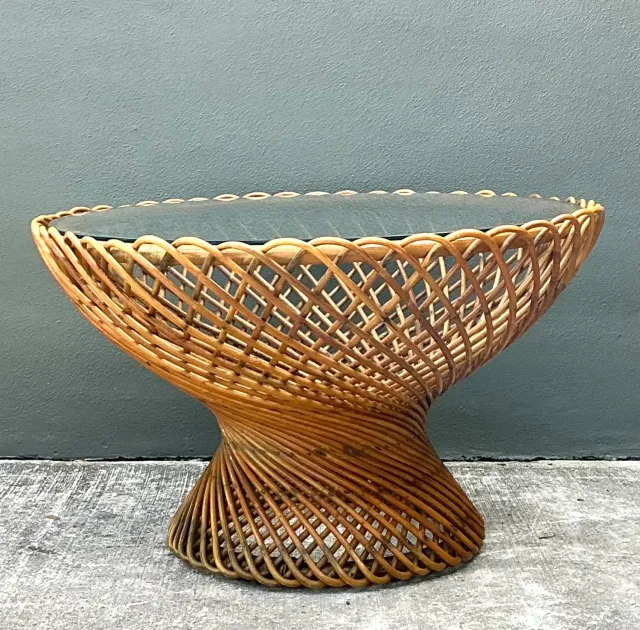 Vintage Albini for Bonacini “Primavera” Rattan Table — additional photo 1