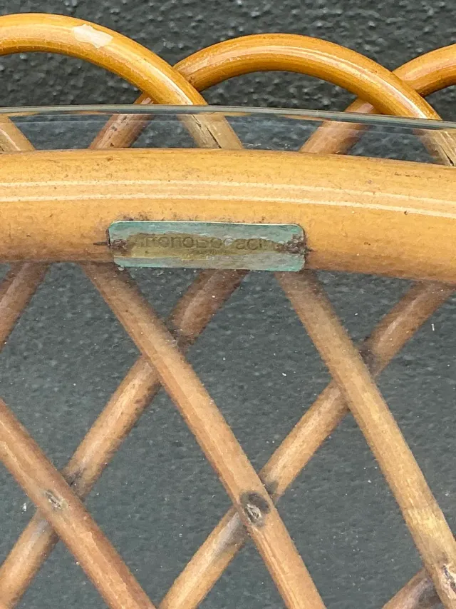 Vintage Albini for Bonacini “Primavera” Rattan Table — additional photo 7