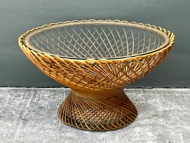 Vintage Albini for Bonacini “Primavera” Rattan Table — additional photo 8