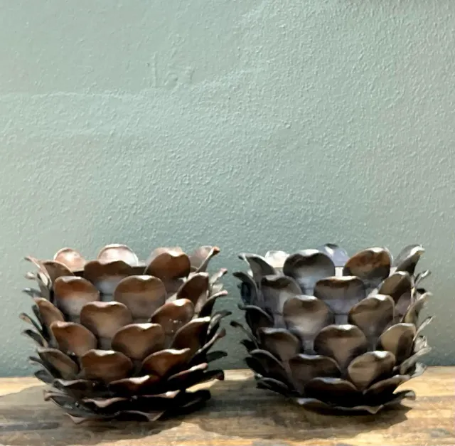 Vintage Alexander Lamont Patinated Bronze Bread Apples - A Pair — additional photo 1