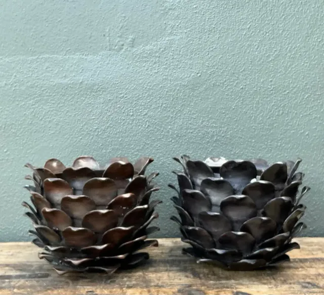 Vintage Alexander Lamont Patinated Bronze Bread Apples - A Pair — additional photo 3