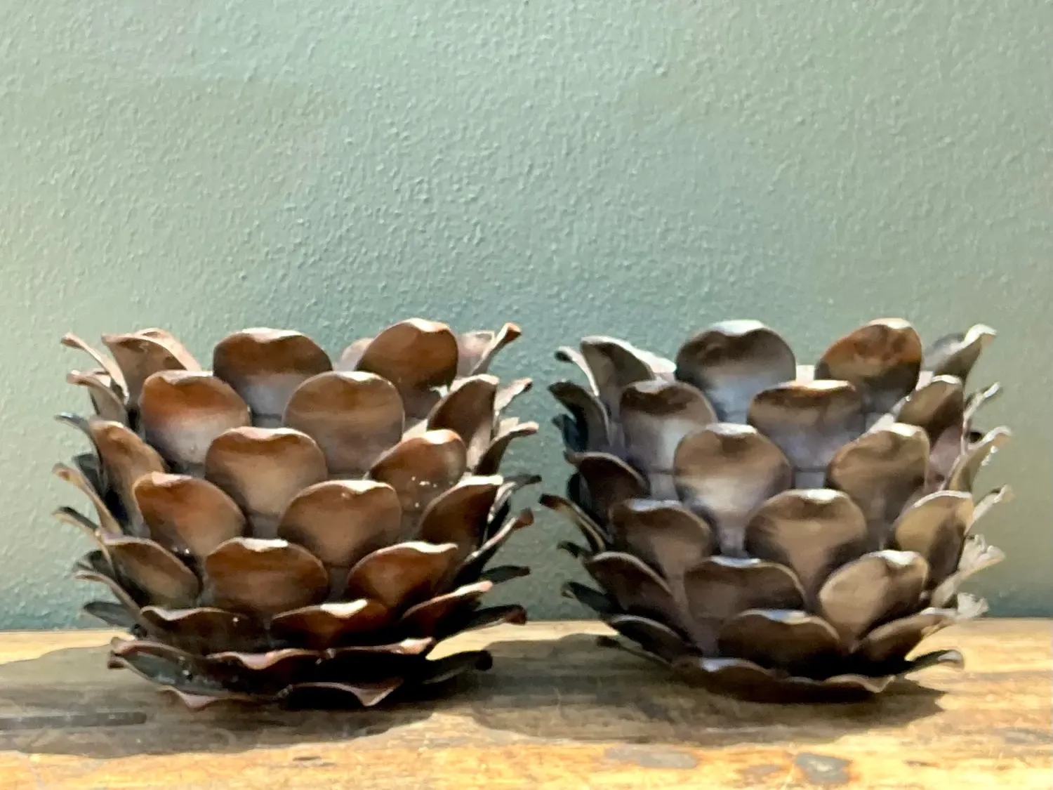Vintage Alexander Lamont Patinated Bronze Bread Apples - A Pair — additional photo 7