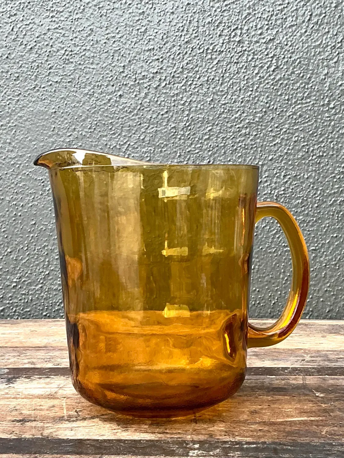 Vintage Amber Glass Pitcher — additional photo 6