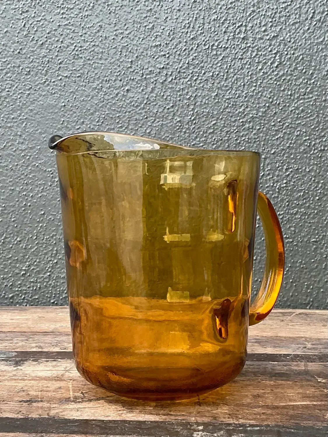 Vintage Amber Glass Pitcher — additional photo 7