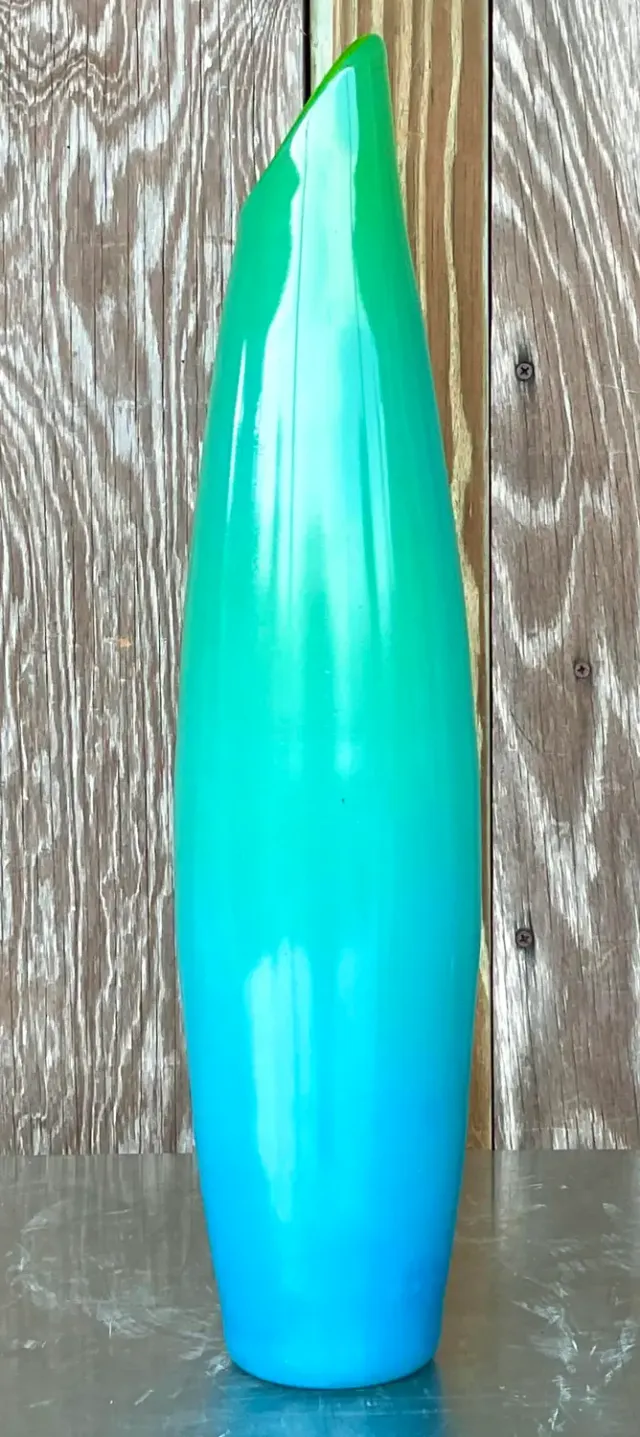 Vintage Art Glass Vase Signed Jacqueline Terpins — additional photo 1