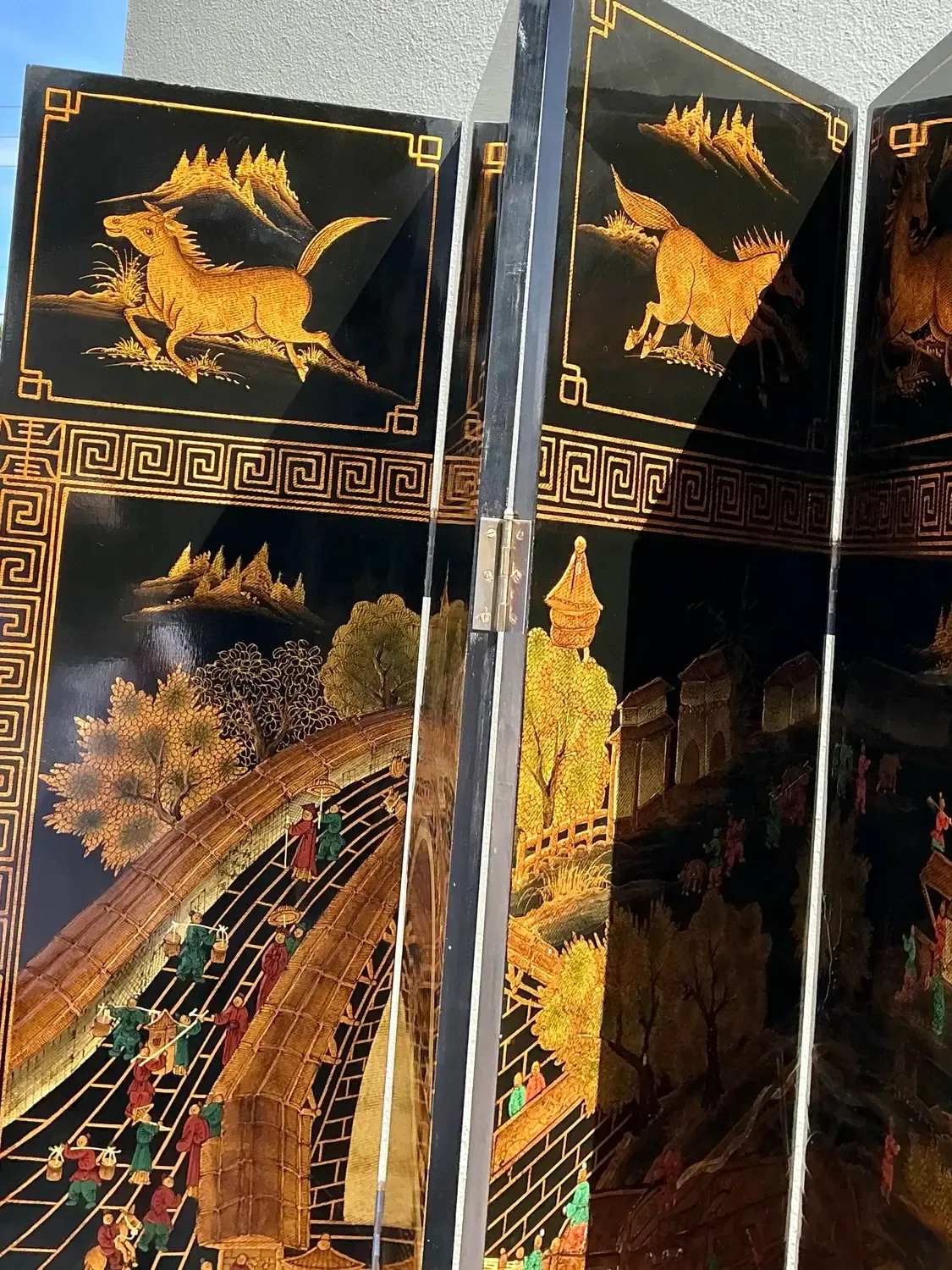 Vintage Asian 8 Panel Coromandel Screen — additional photo 6