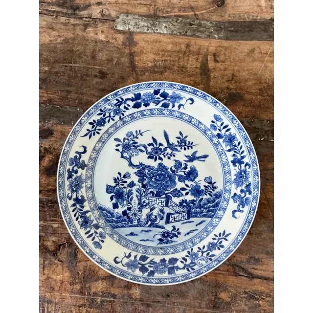 Vintage Asian Blue Flow Glazed Ceramic Plates - Set of 4 — additional photo 8