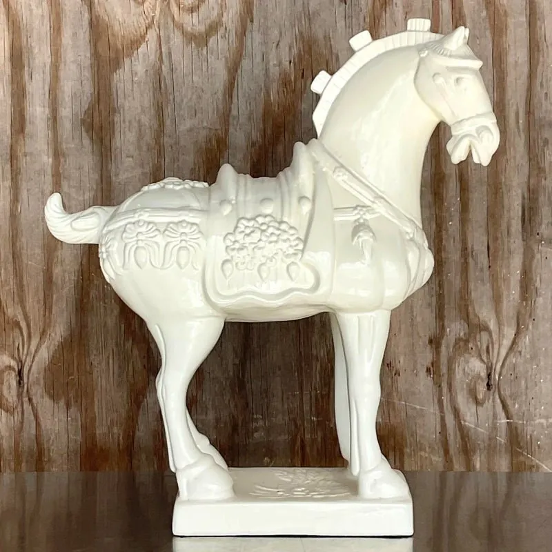 Vintage Asian Ceramic Tang Dynasty Style Horse