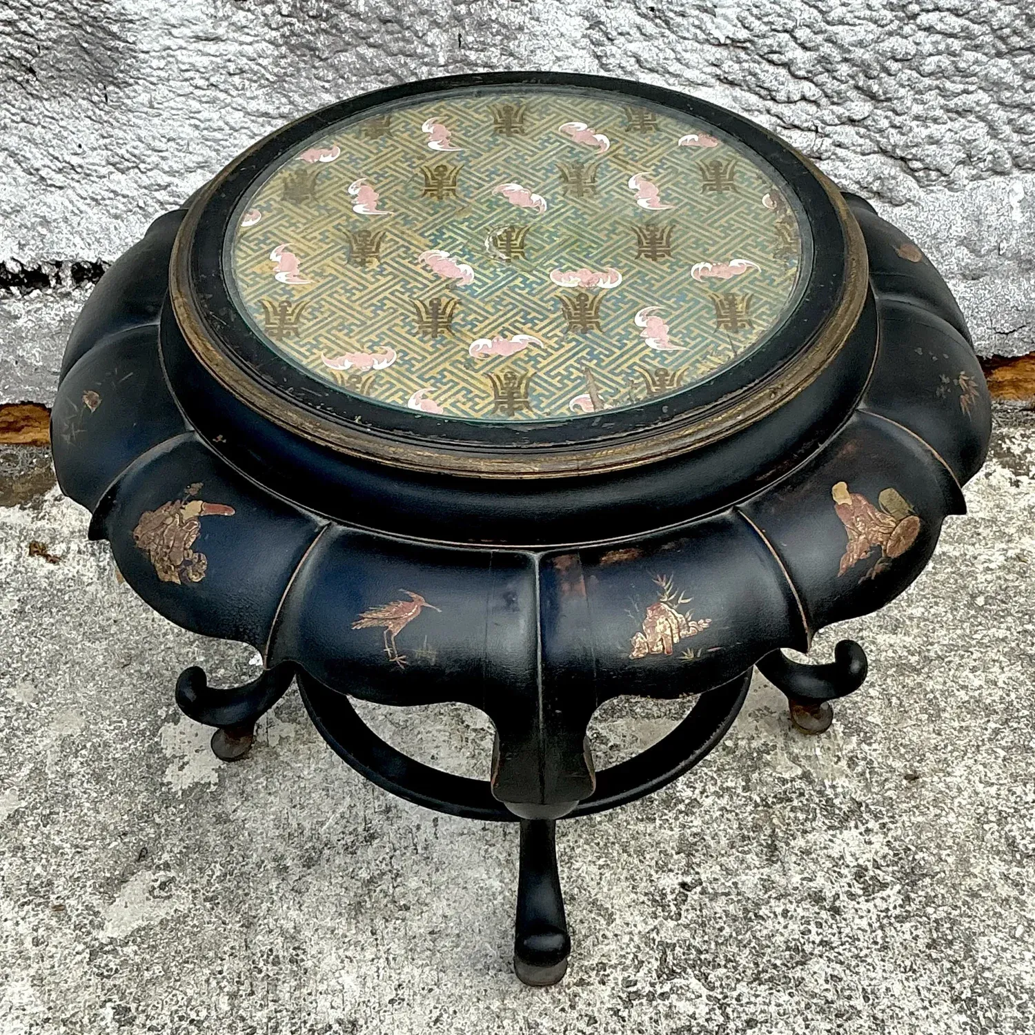 Vintage Asian Chinoiserie Bat Wing Coffee Table — additional photo 6
