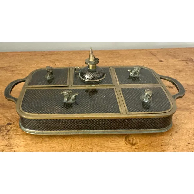 Vintage Asian Cloisonné Desk Set — additional photo 1