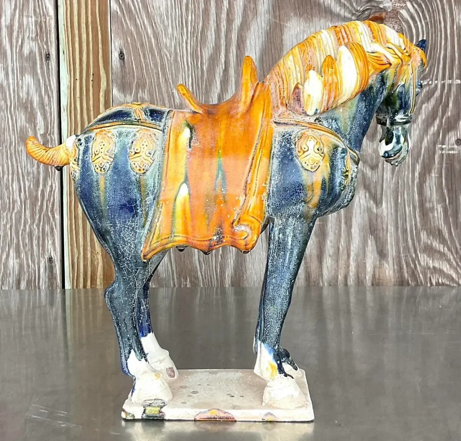 Vintage Asian Glazed Ceramic Tang Horse — additional photo 7