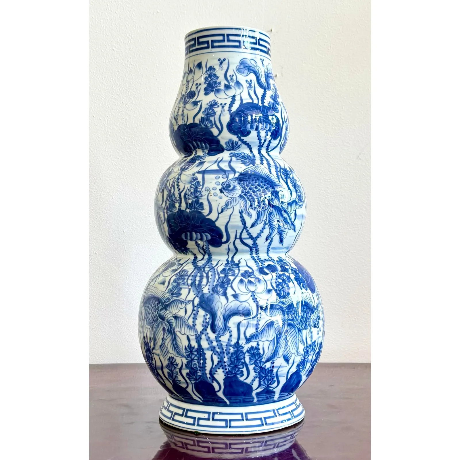 Vintage Asian Maitland-Smith Glazed Ceramic Vase — additional photo 1