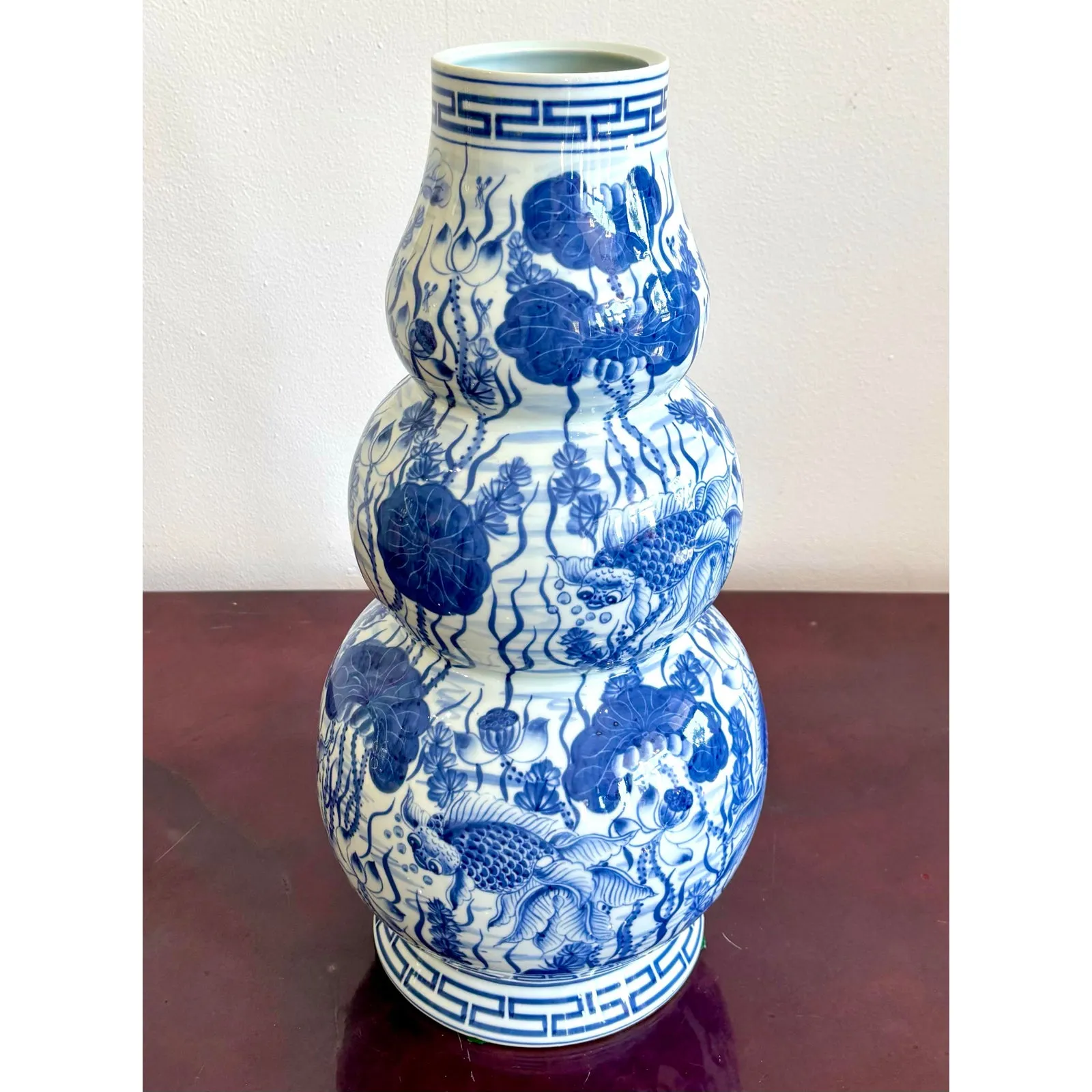 Vintage Asian Maitland-Smith Glazed Ceramic Vase — additional photo 3
