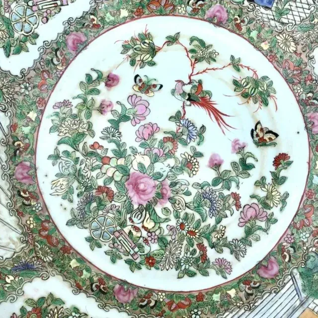 Vintage Asian Monumental Rose Famile Centerpiece Bowl — additional photo 5
