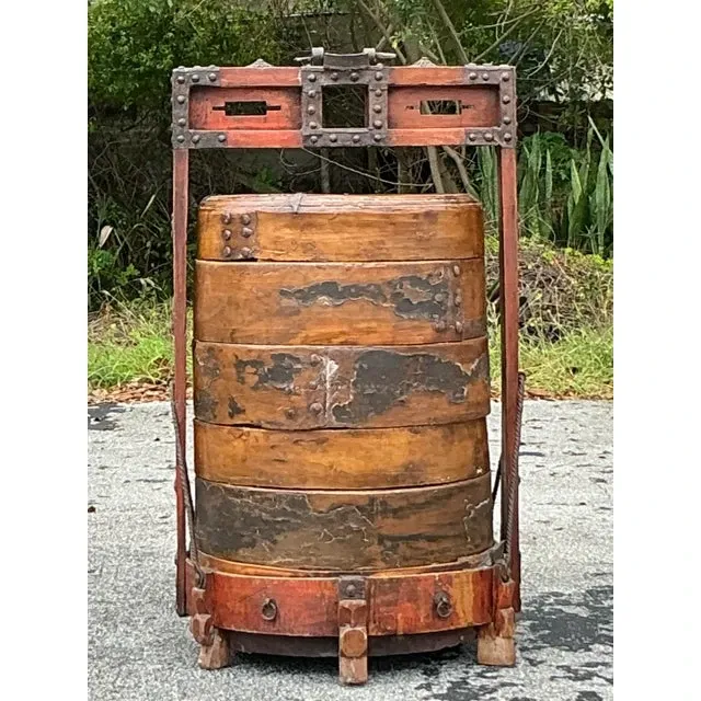 Vintage Asian Monumental Stacked Wedding Basket — additional photo 1