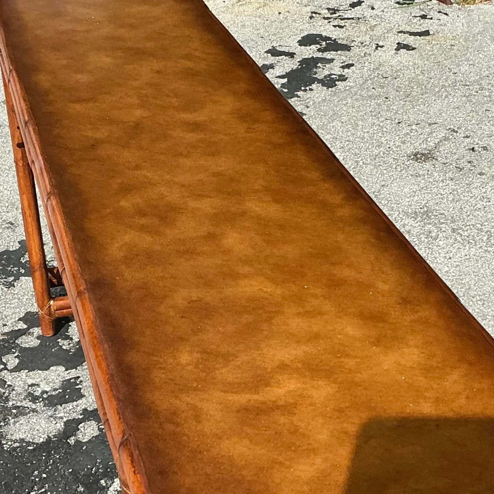 Vintage Asian Pagoda Fretwork Console Table — additional photo 3