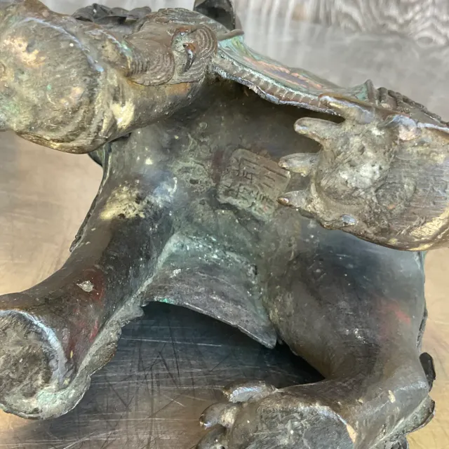 Vintage Asian Patinated Foo Dogs - a Pair — additional photo 3