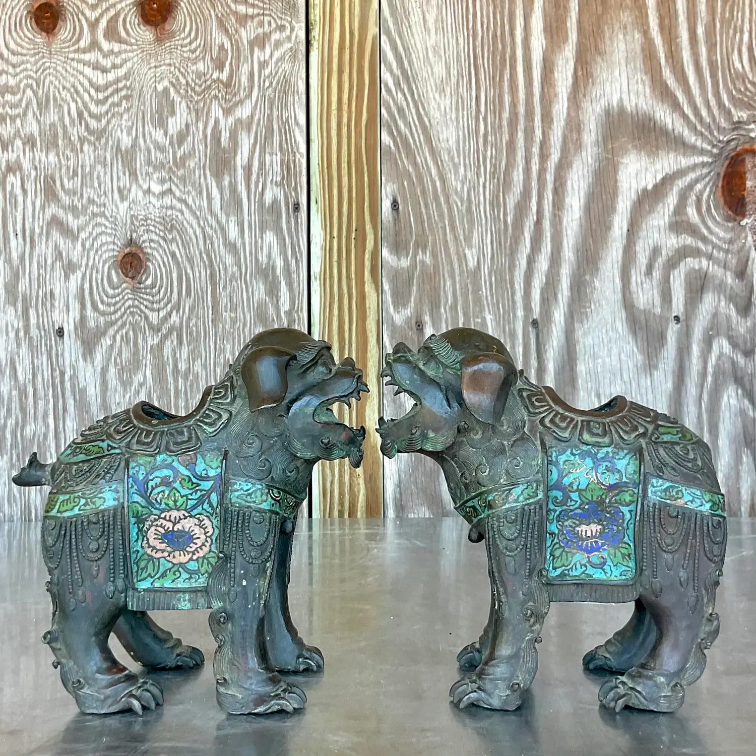 Vintage Asian Patinated Foo Dogs - a Pair — additional photo 5