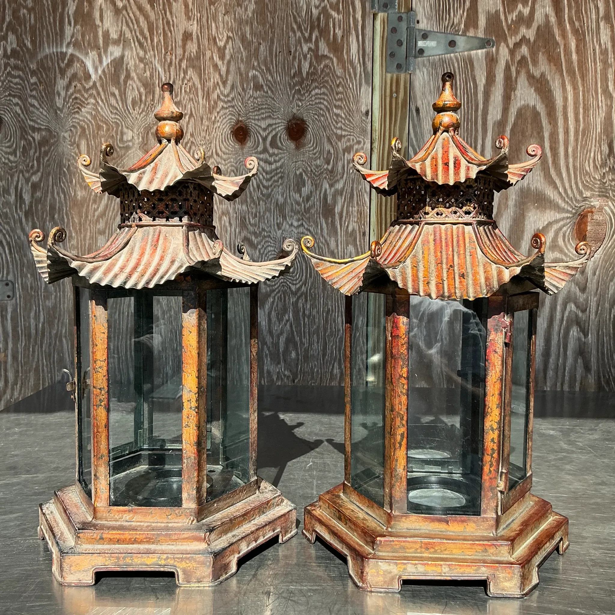 Vintage Asian Patinated Pagoda Lantern — additional photo 1
