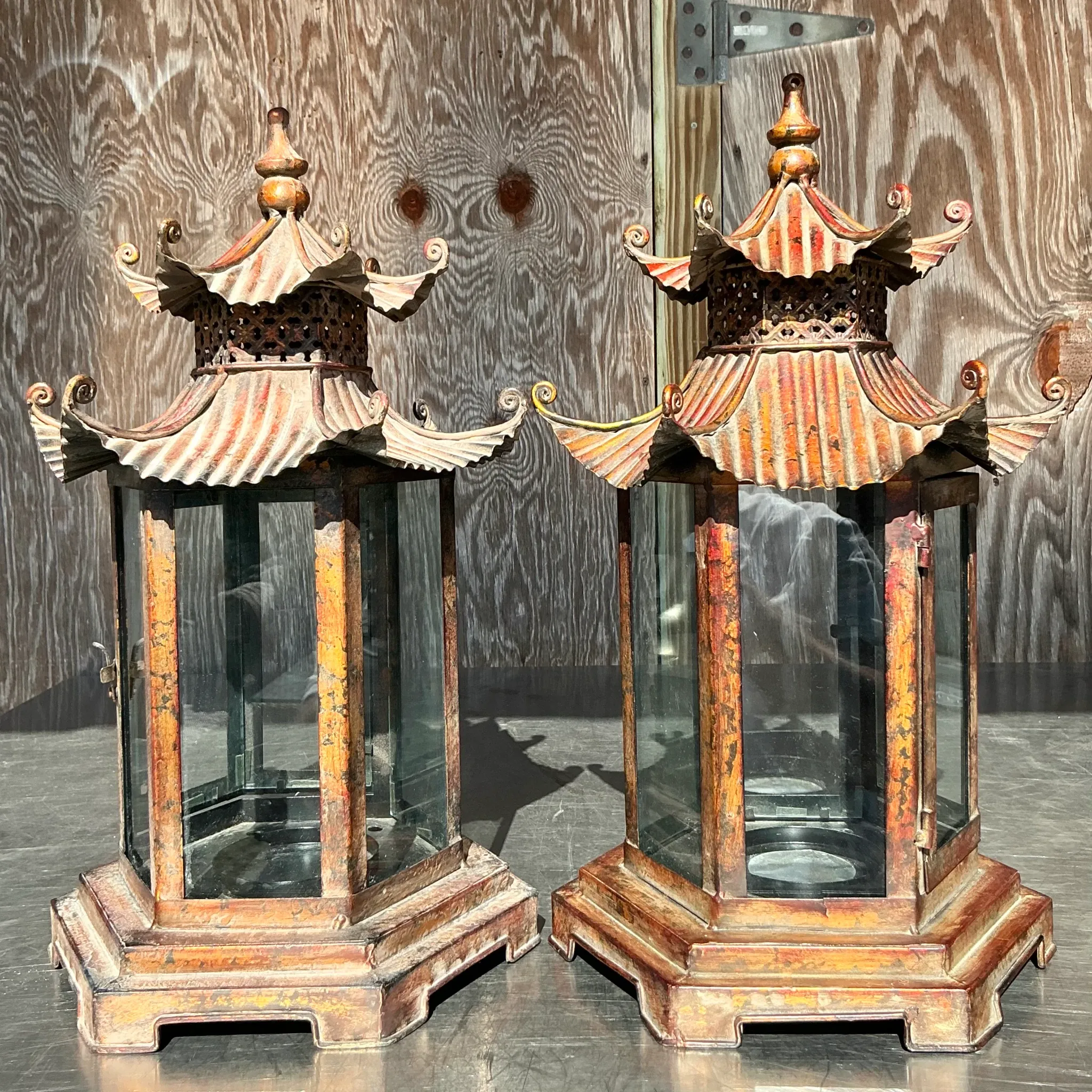 Vintage Asian Patinated Pagoda Lantern — additional photo 2