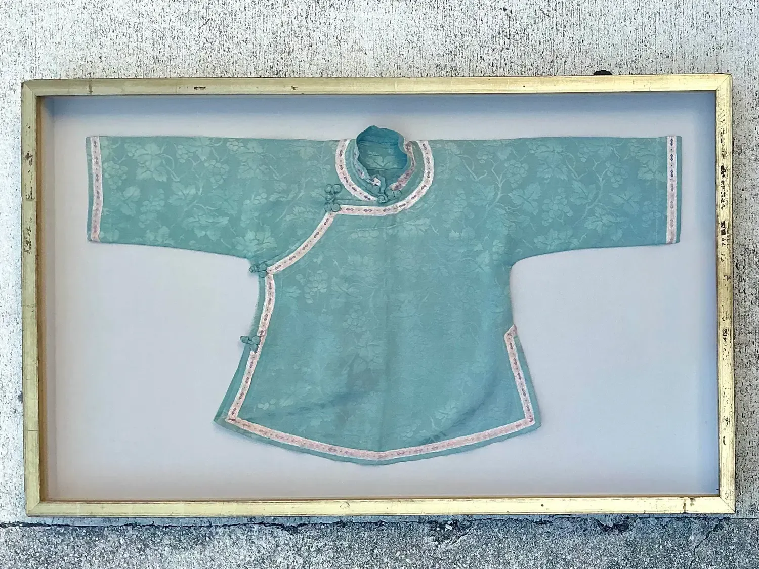 Vintage Asian Shadowbox Silk Lady’s Jacquard Kimono Jacket — additional photo 3