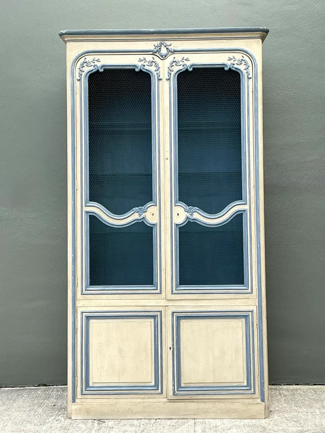 Vintage Baker French Provincial Wire Front Armoire — additional photo 2