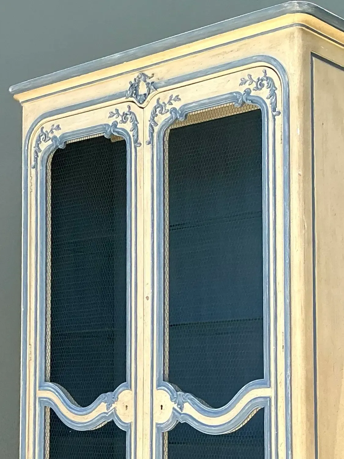 Vintage Baker French Provincial Wire Front Armoire — additional photo 3